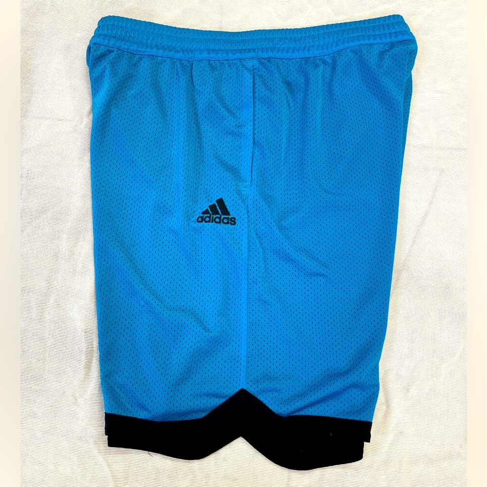 ADIDAS men’s size XXL athletic shorts blue and black